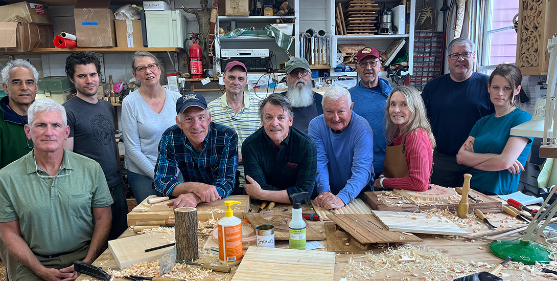 Teaching woodcarving at Calvo Wood Carving School Woodcarving classes at Calvo Wood Carving School