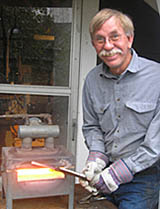 Wood Carving Student learning forging Student forging wood carving tools