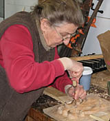 student setting in the design setting in the woodcarving design