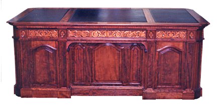 custom carved desk in contrasting woods Wood carving detail for a JFK reproduction desk