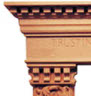 Carved Recognition panel with carved ornament and carved lettering in white oak for Loomis Chaffee School