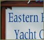 Carved wood sign