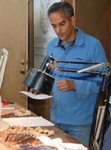 David Calvo teaching wood carving David Calvo teaching wood carving