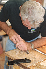 hand carving technique wood carving tools in hand