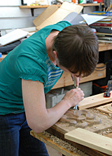 Carving wood at Calvo Wood carving school carving wood classes and workshops