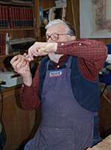 Student works on learning how to sharpen tools student works on learning wood carving tool sharpening